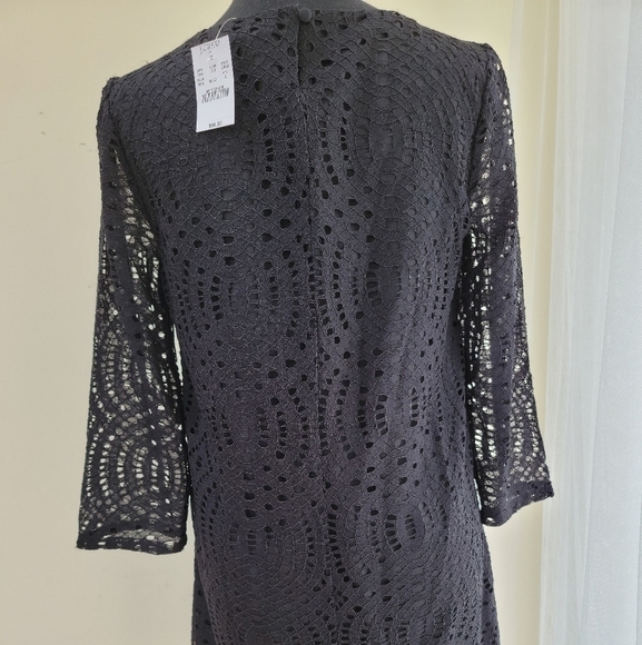 J Crew Dress Black Lace Formal Sheath Dress Size 2 NWT - Picture 2 of 8